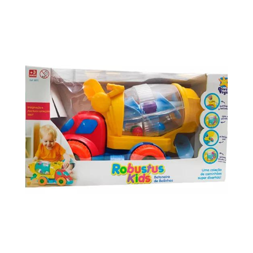 ROBUSTUS KIDS BETONEIRA - Brinquedo Carrinho Betoneira