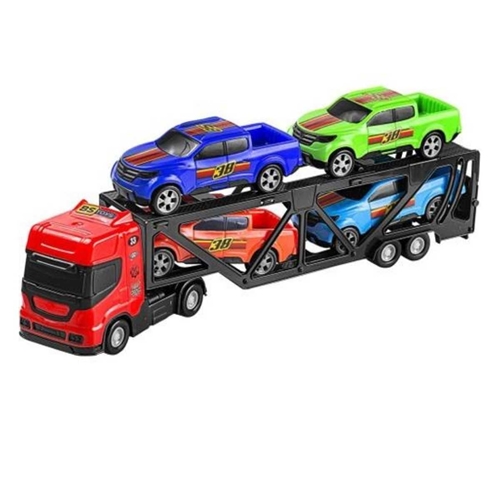 Caminhão Top Truck Cegonha Com Carrinhos App Jogo - Bs Toys