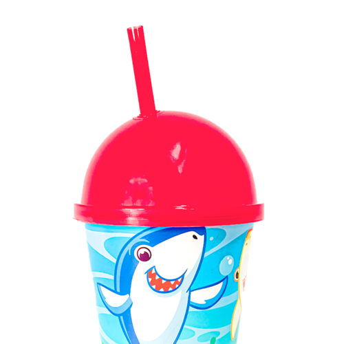 Copo canudo Baby tubarãozinho 350ml – Festa Prática